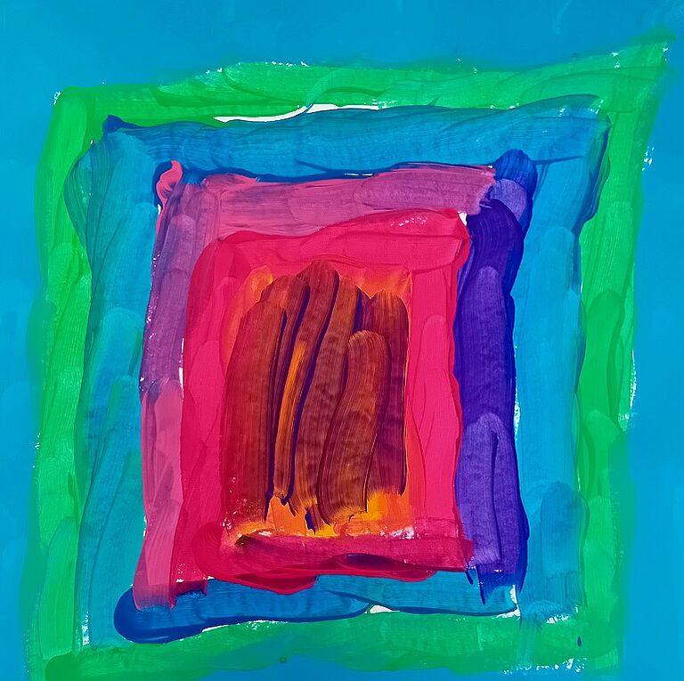 Gouache auf Papier 40 x 40 cm