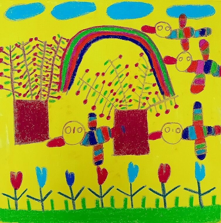 Mischtechnik auf Leinwand 60 x 60 cm 