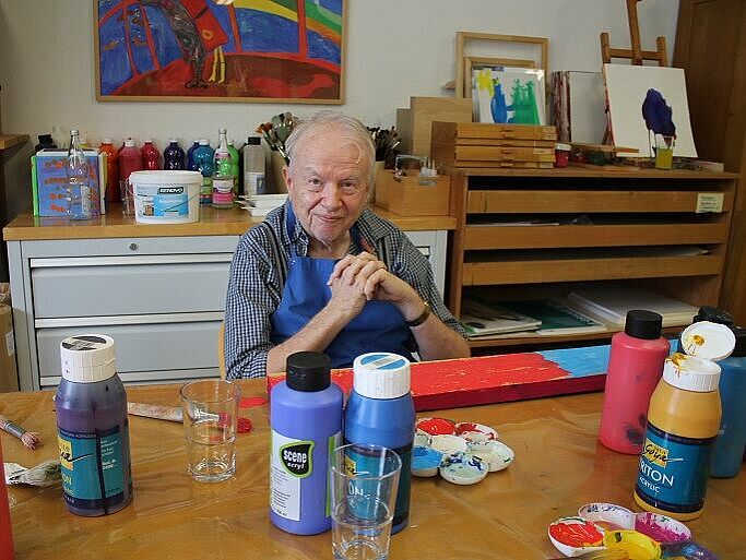 Martin Schneider im Atelier tausendgrün