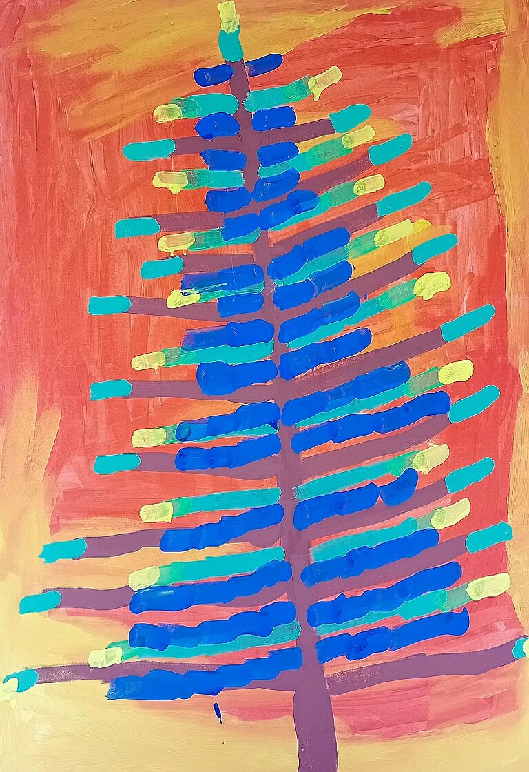 Gouache auf Leinwand 70 x 100 cm