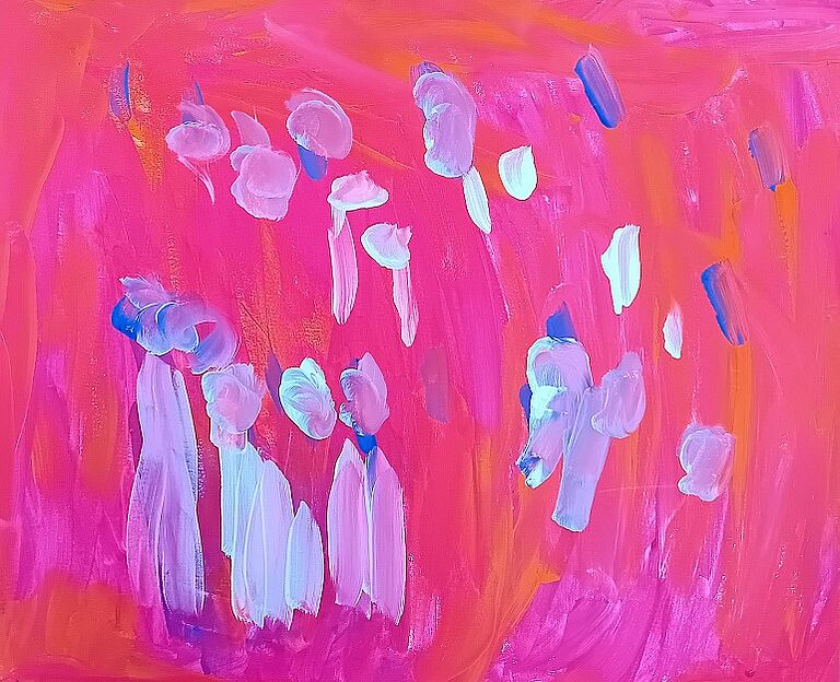 Gouache auf Leinwand 60 x 50 cm