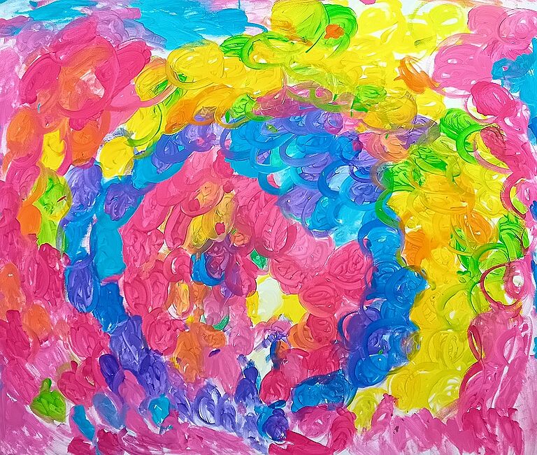 Gouache auf Leinwand 140 x 120 cm