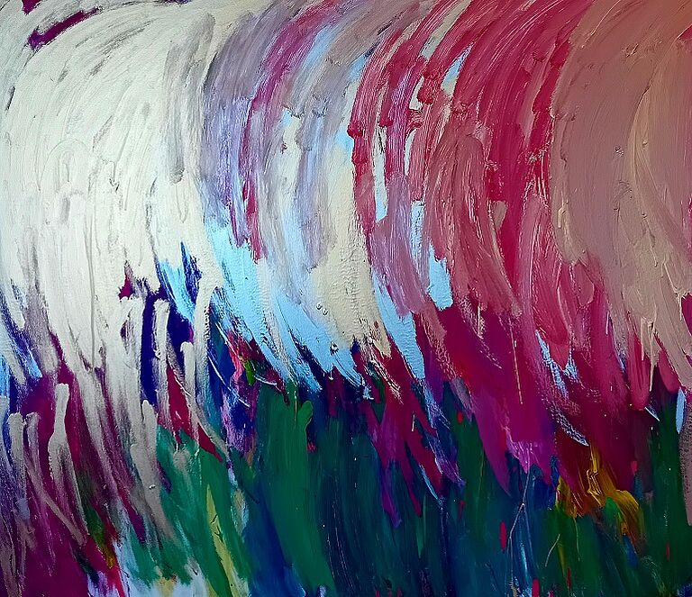 Gouache auf Leinwand 140 x 120 cm