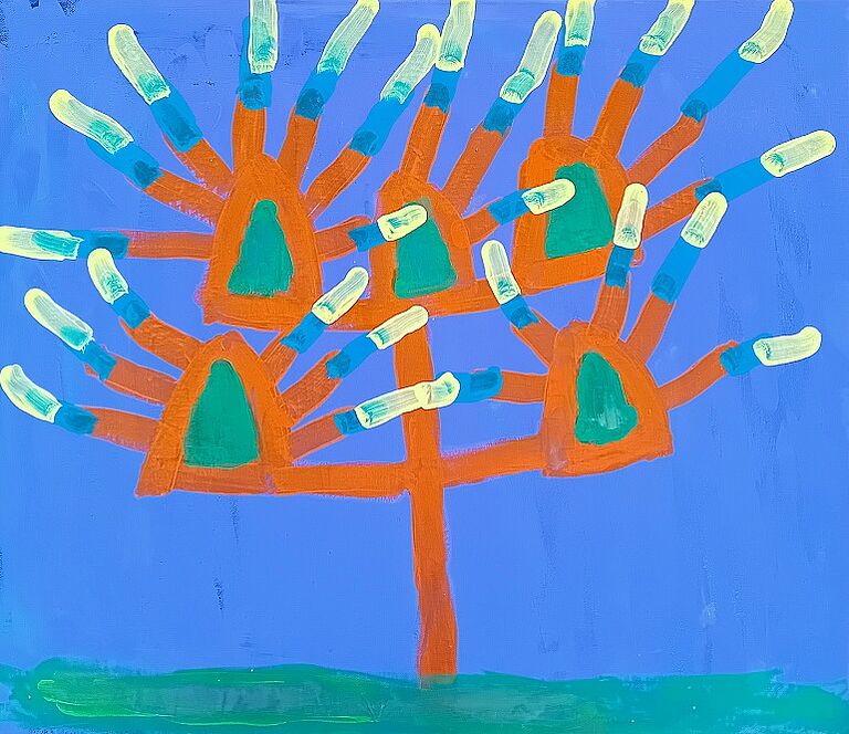 Goauche auf Leinwand 70 x 60 cm